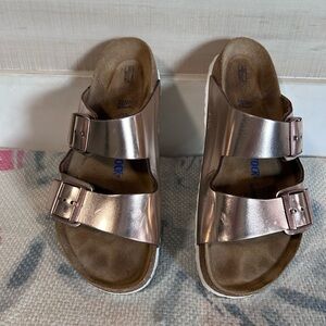 Birkenstocks rose metallic women’s size 41